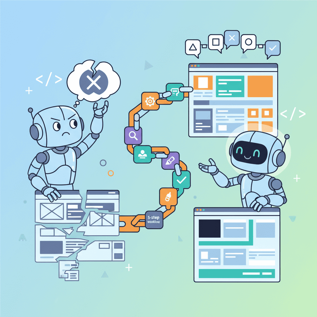 Prompt Chaining for UI: Build Complex Pages Step-by-Step - Featured Image